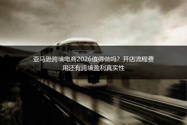 亚马逊跨境电商2026值得做吗？开店流程费用还有跨境盈利真实性